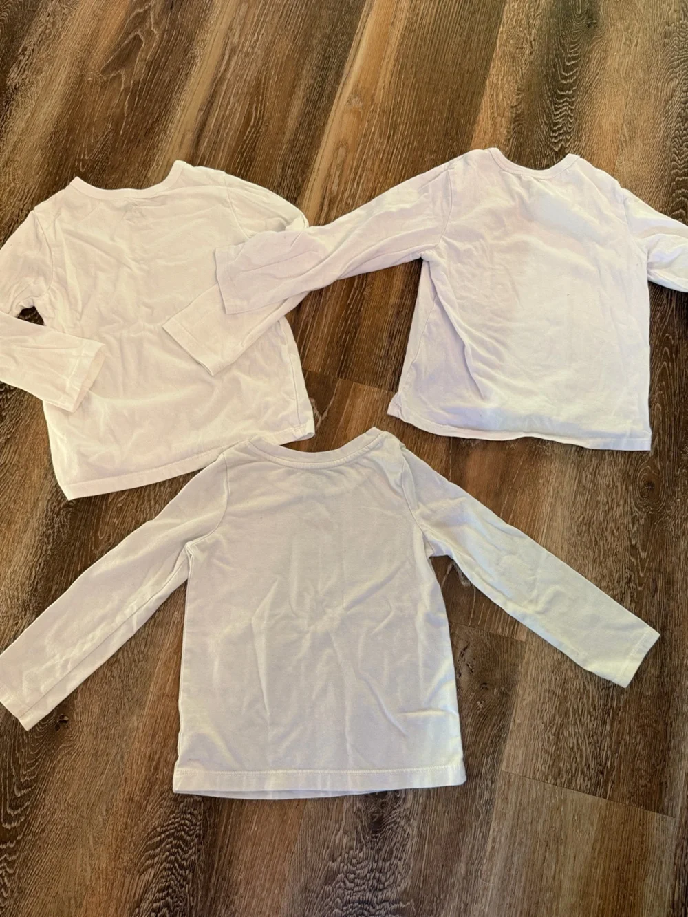 Children’s Place + Cat & Jack Lot x 3 White Long Sleeve Tees Size 3T